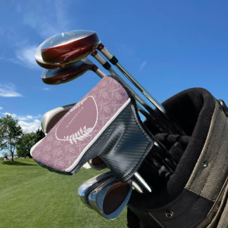 Funda Para Palo De Golf Mauve Elegant Damask Cubierta personalizada de cab