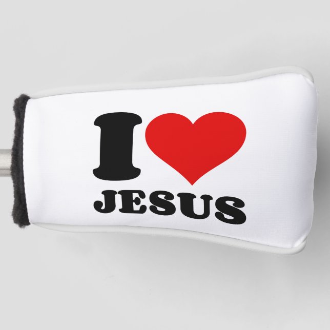 Funda Para Palo De Golf me encanta la cita cristiana de Jesús (Anverso)