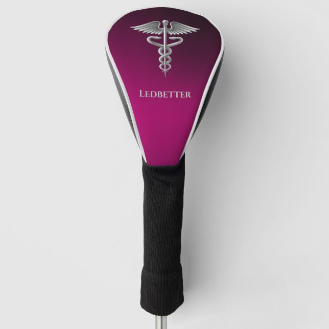 Funda Para Palo De Golf Médica Caducto Médico Rosa Personalizado (Anverso)