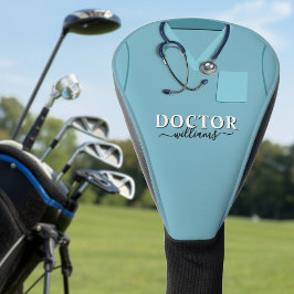 Funda Para Palo De Golf Médico Scrubs Stethoscope Camisa Azul