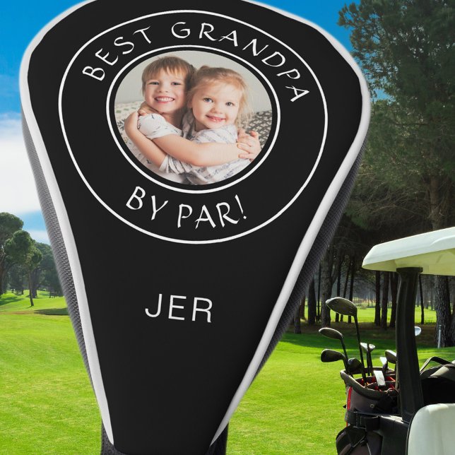 Funda Para Palo De Golf Mejor Abuelo De Par Personalizado Foto Monograma G (Best Grandpa By Par Custom Photo Monogram Golfer Golf Head Cover)