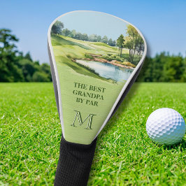 Funda Para Palo De Golf Mejor Abuelo del Campo de Golf Par Watercolor Inic