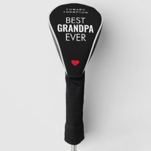 Funda Para Palo De Golf Mejor Abuelo Nombrar Corazón Blanco Negro