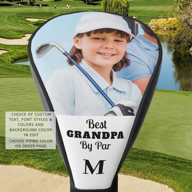 Funda Para Palo De Golf Mejor Abuelo Por Par Photo Monogram Personalizado (Subido por el creador)