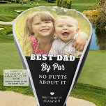 Funda Para Palo De Golf MEJOR DAD POR PAR Foto Funny diciendo Personalizad<br><div class="desc">Cree una graciosa cubierta para un padre con el título MEJOR DAD BY PAR - NO PUTTS SOBRE TI (o su texto personalizado) en la elección de combinaciones de texto, corazón y color de fondo en EDIT (mostrado en blanco sobre negro). Elija el color de tubería en la página de...</div>