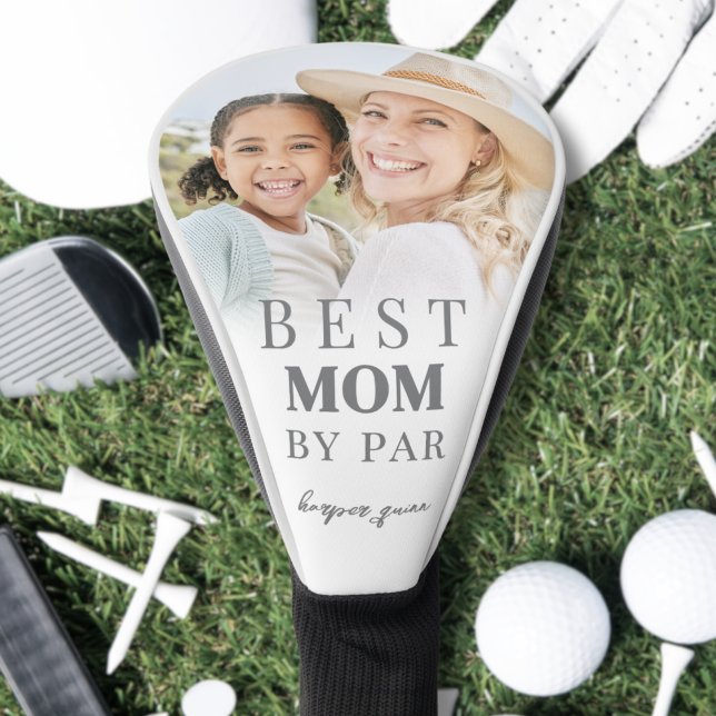 Funda Para Palo De Golf Mejor Foto de Mamá (Best Mom By Par Photo Golf Head Cover)