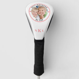 Funda Para Palo De Golf MEJOR GRANDMA POR PAR Photo Monogram Iniciales Cor