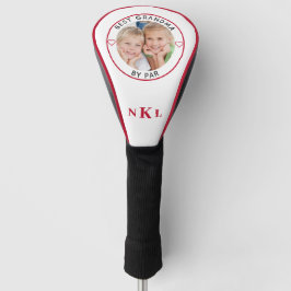 Funda Para Palo De Golf MEJOR GRANDMA POR PAR Photo Monogram Iniciales Cor