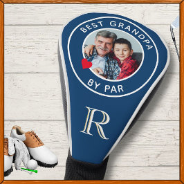 Funda Para Palo De Golf MEJOR GRANDPA POR PAR Foto Monograma Azul