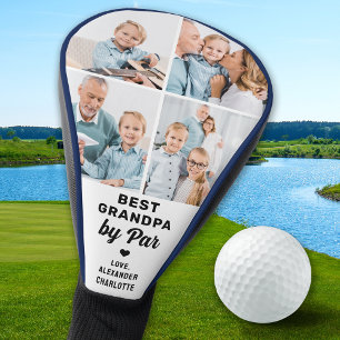 Funda Para Palo De Golf Mejor GRANDPA Por Par - Personalizado 4 Collage de