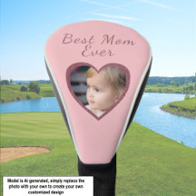 Mejor Mamá Corazones Rosados Foto Personalizada de