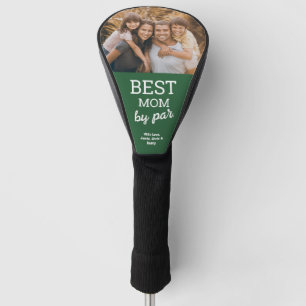 Funda Para Palo De Golf Mejor Mamá de Par Personalizado Foto Verde Moderno