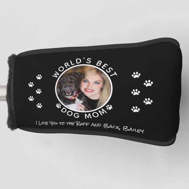 Funda Para Palo De Golf Mejor Mascota de mamá perro Personalizado Nombre d (Anverso)