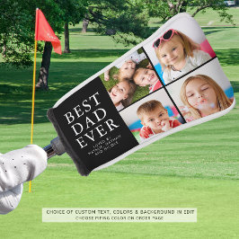 Funda Para Palo De Golf MEJOR PADRE DE CADA 4 Collages de fotos Personaliz