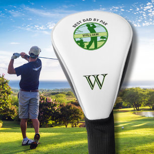 FUNDA PARA PALO DE GOLF MEJOR PADRE DE MONOGRAM, PERSONALIZADO DE APELLIDO