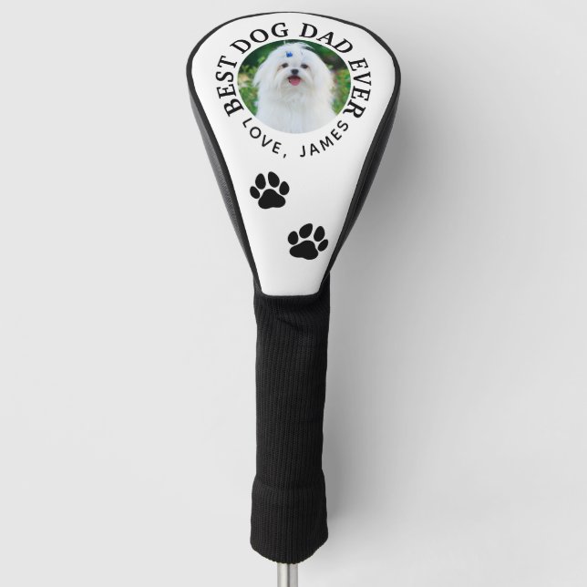 Funda Para Palo De Golf Mejor PADRE DE PERRO Mascota Foto (Anverso)