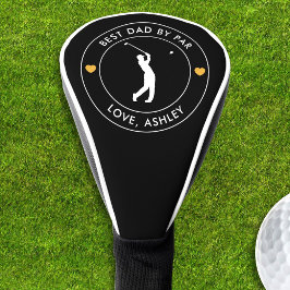 Funda Para Palo De Golf Mejor Papá De Par Personalizado Golfer Nombre Hear