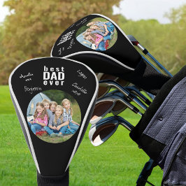 Funda Para Palo De Golf Mejor Papá Firmado Foto Negra