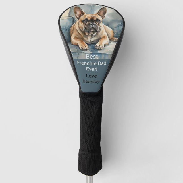 Funda Para Palo De Golf Mejor Papá Perro Personalizado (Anverso)