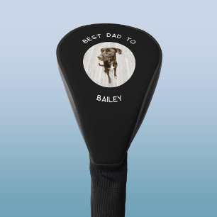 Funda Para Palo De Golf Mejor Papá Perro texto personalizado Foto Recuerdo