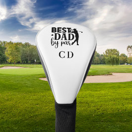 Funda Para Palo De Golf Mejor papá por iniciales de monograma par