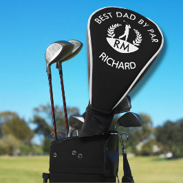 Funda Para Palo De Golf Mejor papá por nombre de monograma de Par