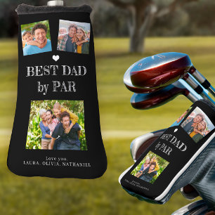 Funda Para Palo De Golf Mejor Papá por Par collage de fotos personalizadas