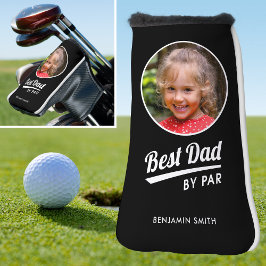 Funda Para Palo De Golf Mejor papá por Par Kid's Photo Name Black Putter