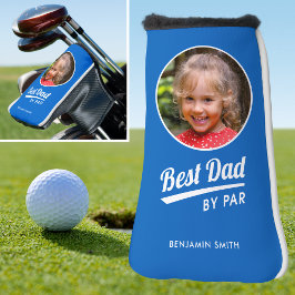 Funda Para Palo De Golf Mejor papá por Par Kid's Photo Name Blue Putter