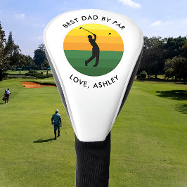 Funda Para Palo De Golf Mejor Papá Por Par Personalizado Texto Sunset Golf