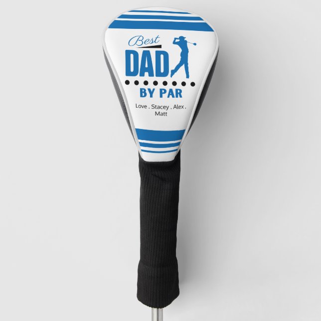 Funda Para Palo De Golf Mejor Papá Por PAR Retro Font (Anverso)