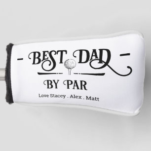 Funda Para Palo De Golf Mejor Papá Por PAR Retro Font