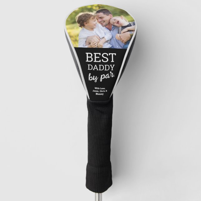 Funda Para Palo De Golf Mejor papi de Par Personalizado Foto Día del Padre (Anverso)