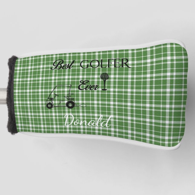 Funda Para Palo De Golf Mejor Placa Verde Golfer (Anverso)