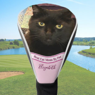 Funda Para Palo De Golf Mejor plantilla de foto de mamá gata regalo de gol
