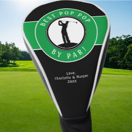 Funda Para Palo De Golf Mejor Pop Pop por Elegante Golfista Negro Verde