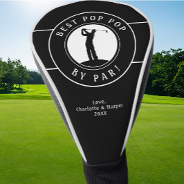 Funda Para Palo De Golf Mejor Pop Pop por Elegante Golfista Negro y Blanco