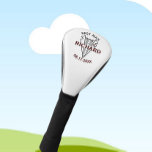 Funda Para Palo De Golf Mejor regalo de fecha de nombre personalizado de B<br><div class="desc">Esta exclusiva cubierta de la cabeza de golf está diseñada como un regalo para tu Mejor Hombre. Presenta una capa única del nombre que le da la sensación de profundidad. El texto dice "Mejor hombre" junto con la fecha del evento. Gran manera de agradecerle por ser parte de su fiesta...</div>