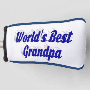Funda Para Palo De Golf Mejor texto azul para el abuelo
