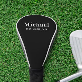Funda Para Palo De Golf Mejor tío que nunca Monograma Negro