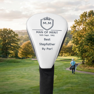Funda Para Palo De Golf Mejores iniciales de monograma de padrastro Hombre