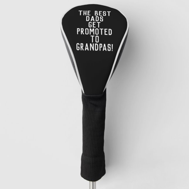 Funda Para Palo De Golf Mejores Papás Día de los Padres Promocionados (Anverso)