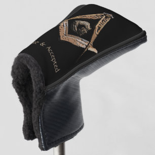 Funda Para Palo De Golf Mentes masónicas (BrownishGold) Tapa de la cabeza 