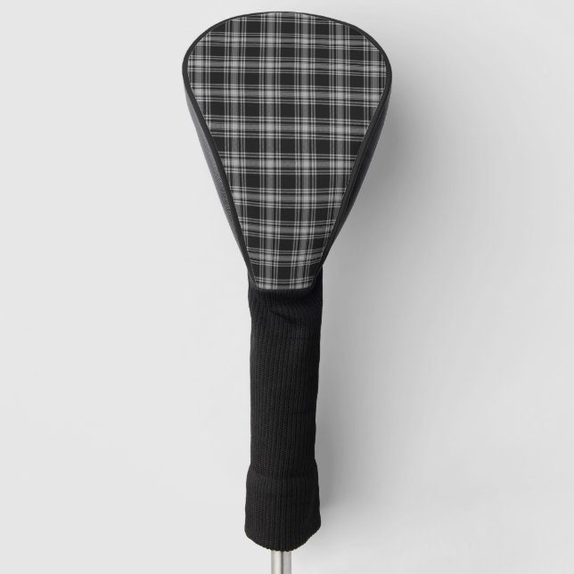 Funda Para Palo De Golf Menzies Black Scottish Tartán (Anverso)