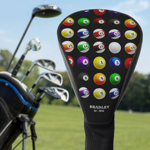 Funda Para Palo De Golf Mesa de billar Balas de billar Patrón negro