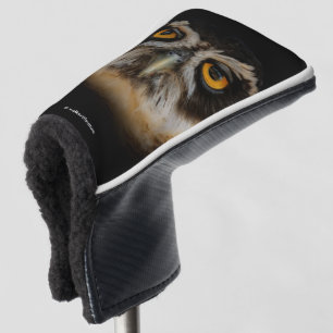 Funda Para Palo De Golf Mesmerizando los ojos dorados de una lechuza espec