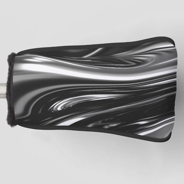 Funda Para Palo De Golf Metalizado de plata flotante (Anverso)