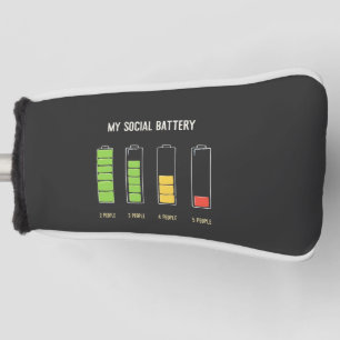 Funda Para Palo De Golf Mi batería social introverte el humor social