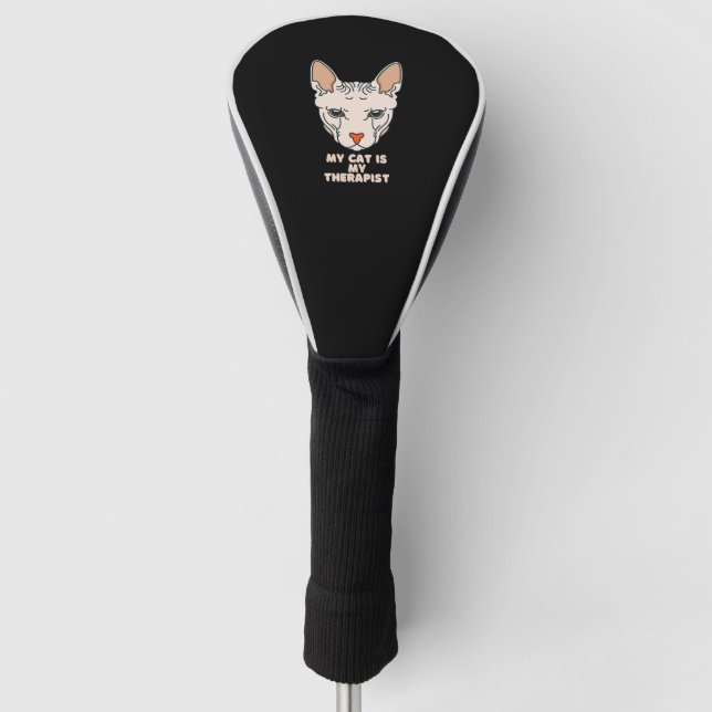 Funda Para Palo De Golf Mi Gato Es Mi Terapia (Anverso)
