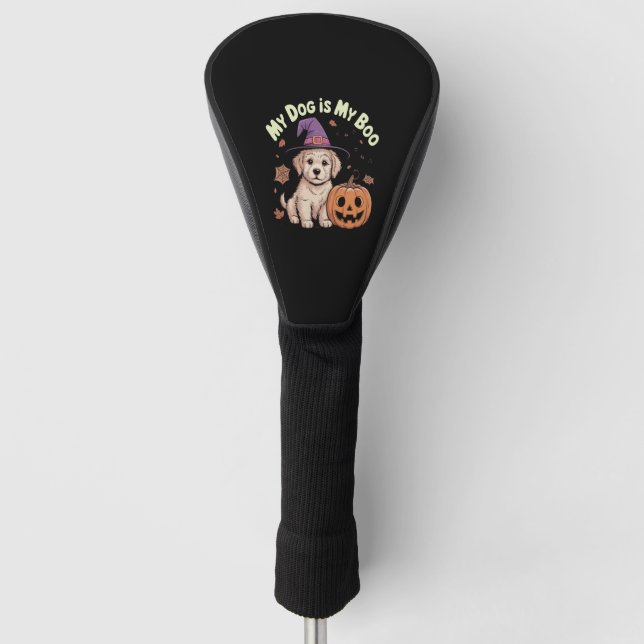Funda Para Palo De Golf Mi perro es mi Boo Halloween (Anverso)